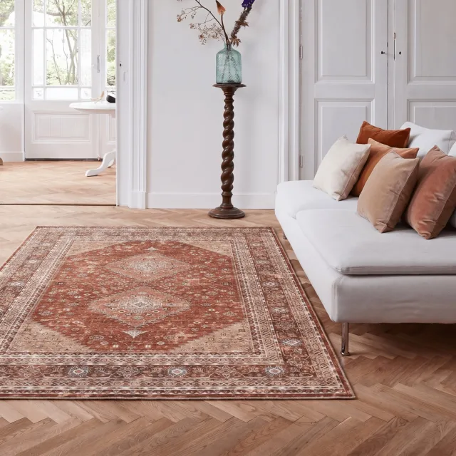 Interieur 05 Vintage vloerkleed Nomad Roest/Bruin - 240 x 340 cm - (XL)