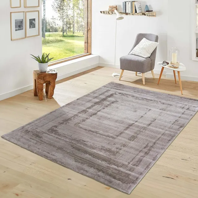 flycarpets Costa Modern Lijstmotief Vloerkleed - Taupe - 200x290 cm