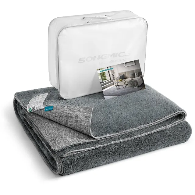Songmics Tapijt - Vloerkleed voor Woonkamer - Antislip - Machinewasbaar - Modern Design Rustig grijs