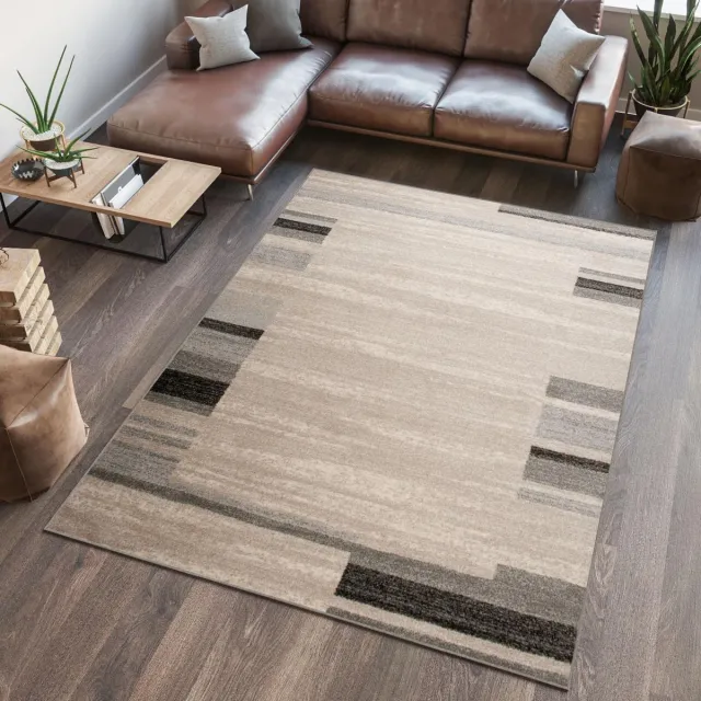 Tapiso Sari Vloerkleed Modern Woonkamer Tapijt Karpet Maat- 190x270 Creme Grijs