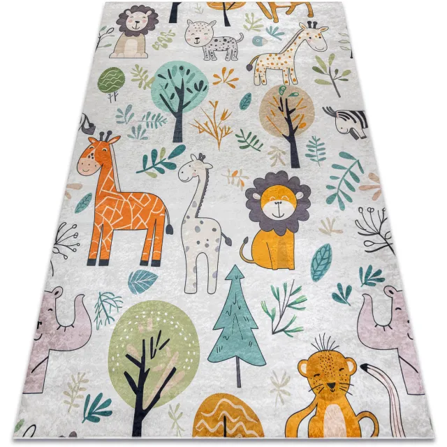 RUGSX Kleden Rugsx BAMBINO 61570 tapijt wasbaar Dieren, Afrika voor 200x290 cm Beige