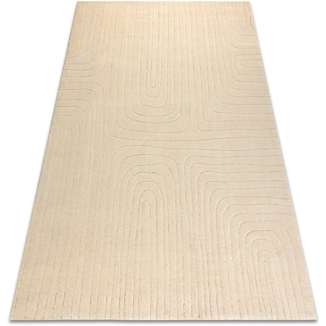 RUGSX Kleden Rugsx Wollen tapijt TEXTURA 488.05.LA100 OSTA - Lijnen, 160x230 cm Beige