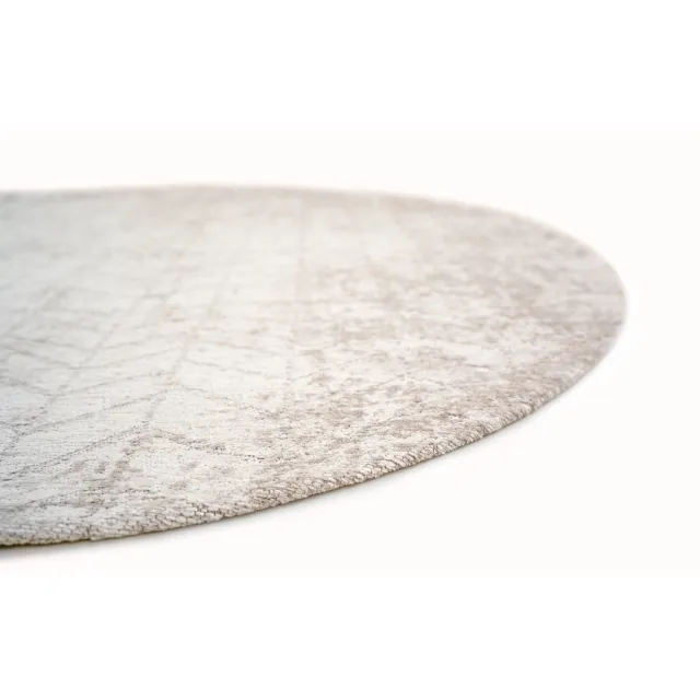 Louis de Poortere Wasbaar Binnen & Buiten Vloerkleed - 290 x 290 cm - Louis De Poortere Jacob's Ladder White Plains - Laagpolig Tapijt - Gerecycled PET - Made in Belgium - Circulair Grijs