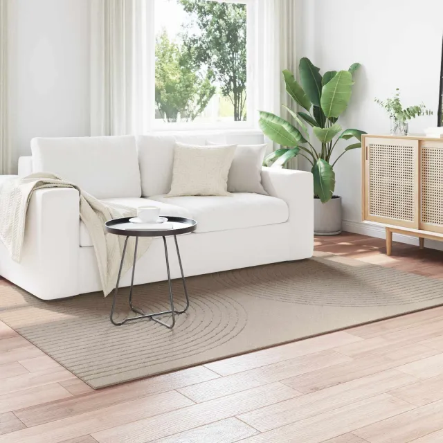 vidaXL Binnen kleed GALATI Beige 120 x 170 cm Polyester Medium Pile, foto 2