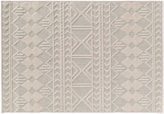 Douceur d intérieur Douceur d'intérieur - Rechthoekige vloermat met reliëfpatroon Beige