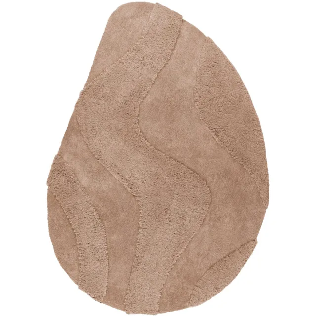 Padiro stijlvol laagpolig vloerkleed 160 x 230 cm - donkerbeige - modern effen ontwerp - voor vloerverwarming - van polyester