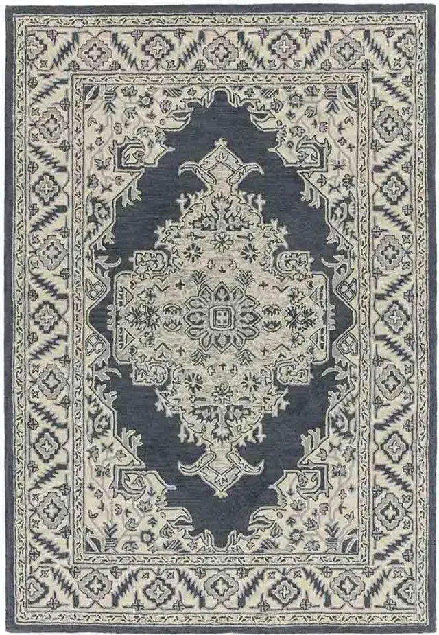 Eazy Living Easy Living - bronte-fine-Loop-Rug-Shadow Vloerkleed - 200x290 - Rechthoek - Laagpolig,Vintage Tapijt - Klassiek - Antraciet, Beige