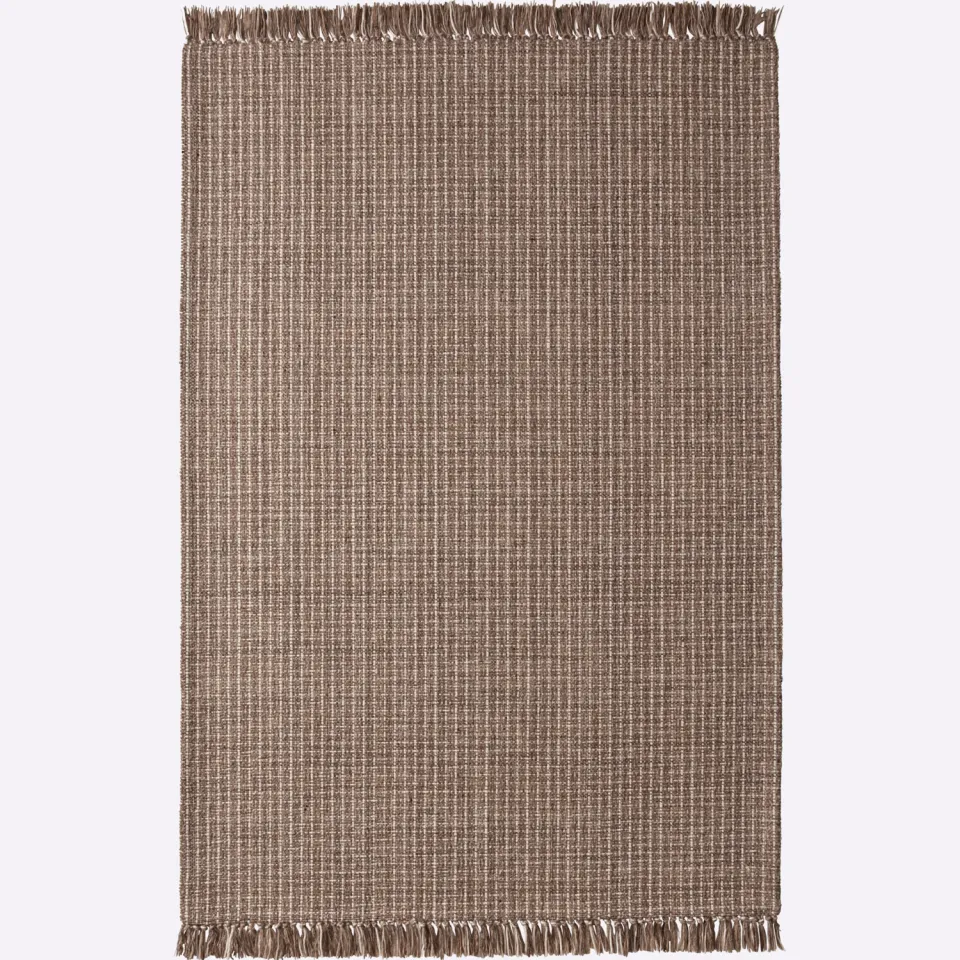 vloerkleed beige wol