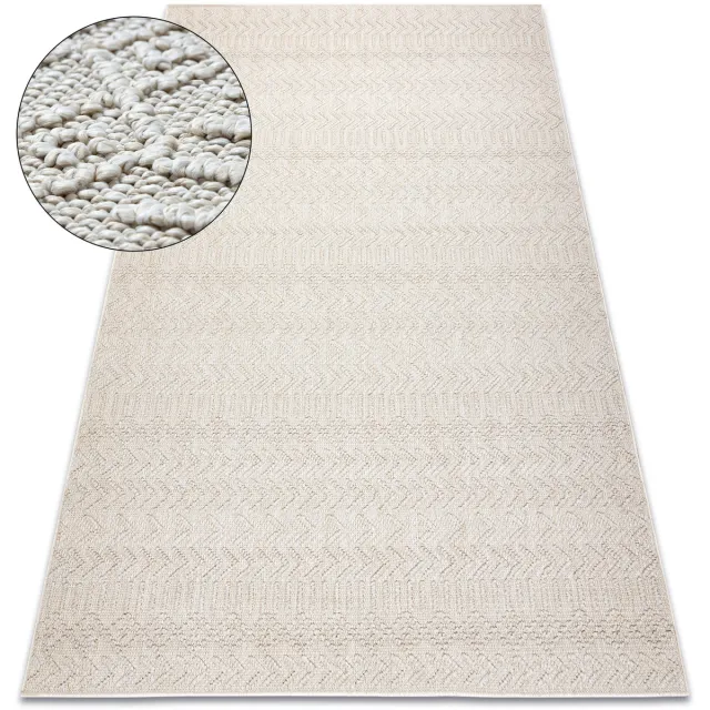 RUGSX Kleden Rugsx Tapijt JERSEY 19243 crème - Chevron, structureel, 60x100 cm Beige