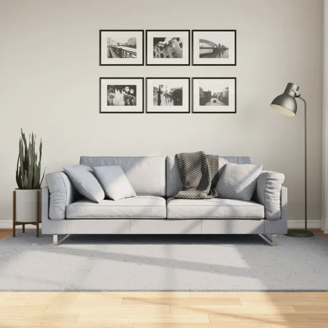 vidaXL Vloerkleed HUARTE laagpolig zacht wasbaar 160x230 cm grijs, foto 2