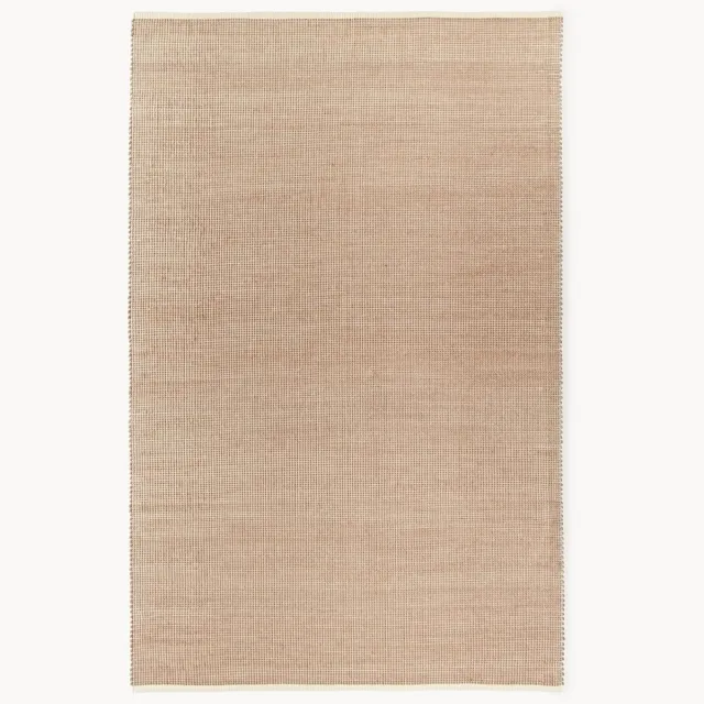 Westwing Collection Handgeweven wollen vloerkleed Amaro Lichtbruin