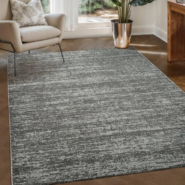 Muratap Relax Oslo - Laagpolig Effen Vloerkleed - Modern Tapijt - Grijs- 250x250 CM Vierkant