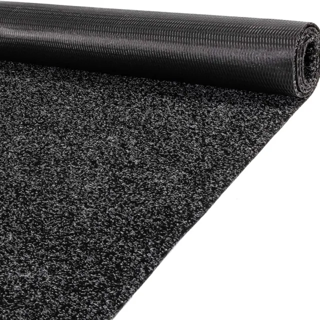 ANRO Loper Zwart 260x80cm – Schoonloopmat Gangloper Antislip Wasbaar Vuilvangmat Op Antraciet