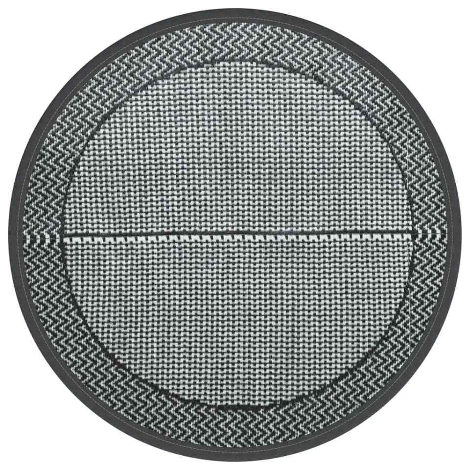 vidaXL Buitenkleed ARAKIL Ø120 cm PP grijs, foto 3