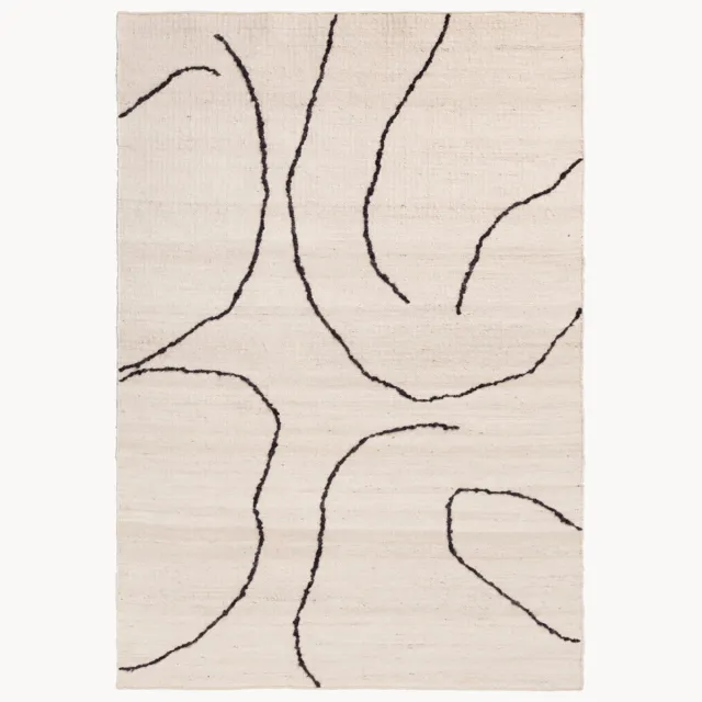 Ferm Living Handgeweven juten vloerkleed Gesso Wit