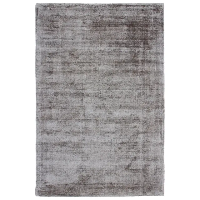 Padiro laagpolig vloerkleed met zachte uitstraling 200 x 290 cm - lichtgrijs - modern effen ontwerp - voor vloerverwarming - van viscose en katoen