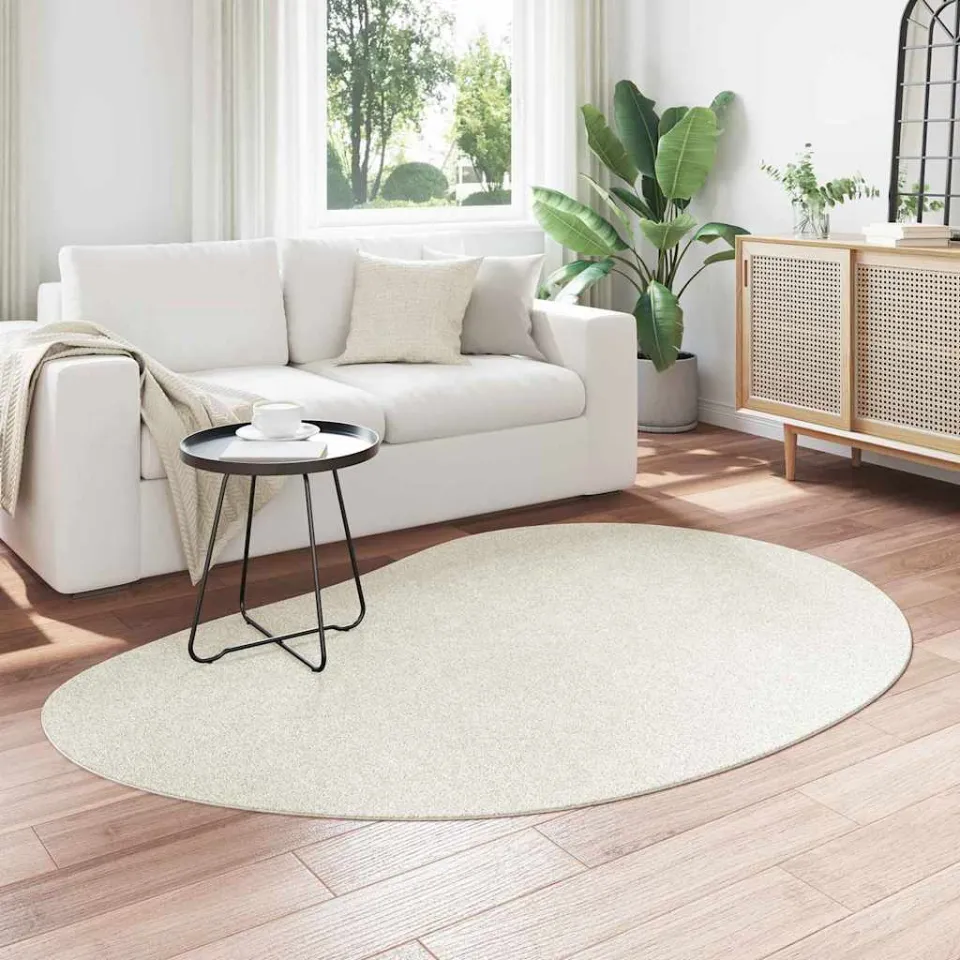 vidaXL Tapijt HUARTE Crèmekleurig 140 x 200 cm Polyester, foto 3