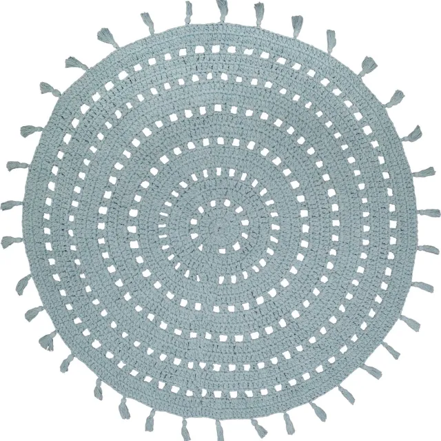 Nattiot Nila Vert Pâle Rond Vloerkleed/Tapijt - Ø 120 cm Groen