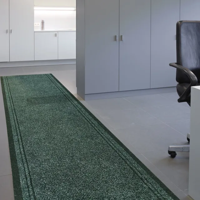 JYG Tapijtloper Club Groen 66 x 550 cm - Keukenloper - Anti Slip - snijdbaar