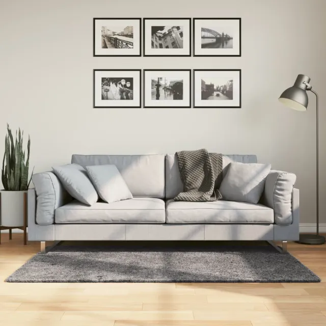 vidaXL Vloerkleed HUARTE laagpolig zacht wasbaar 80x150 cm antraciet, foto 2