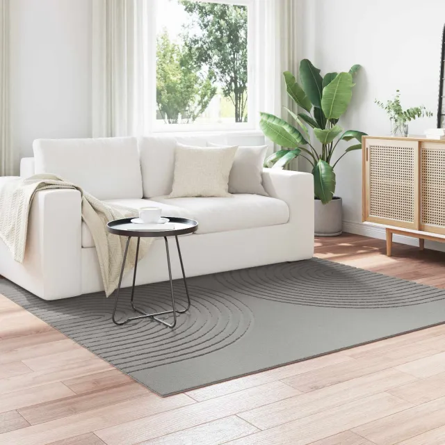 vidaXL Binnen kleed GALATI Grijs 120 x 120 cm Polyester, foto 2