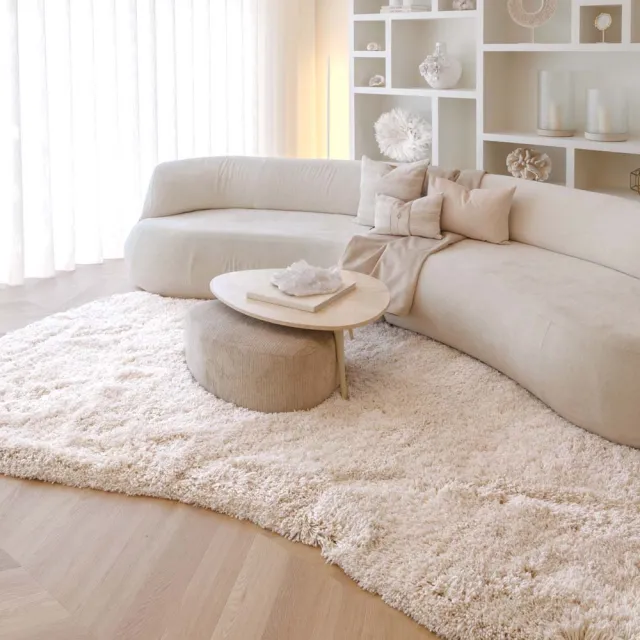 Nordic Weavers Organisch vloerkleed shaggy - Sveve ivoor 240x360