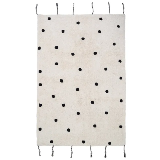 Nattiot Numi Black Vloerkleed/Tapijt Voor Kinderkamer - Afmetingen 100 x 150 cm