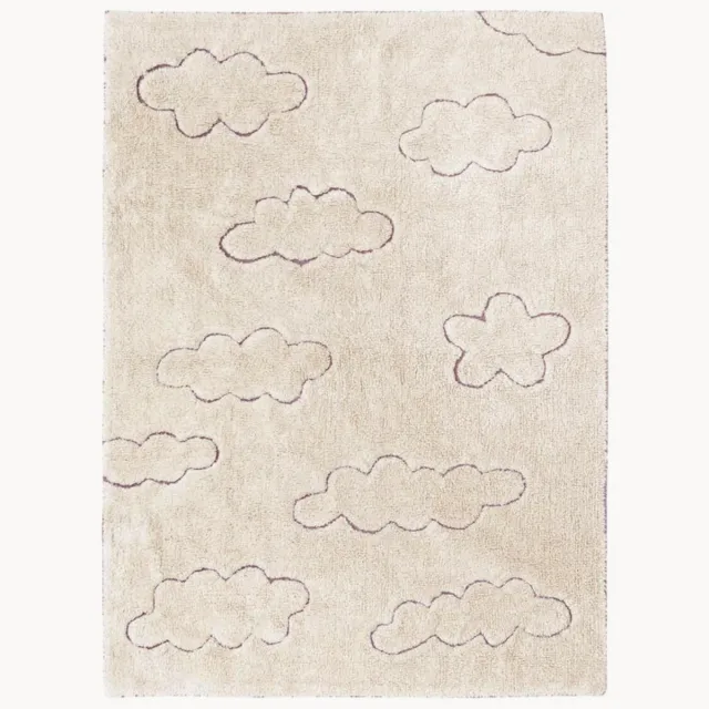 Lorena Canals Kindervloerkleed Clouds, handgeweven en wasbaar Beige