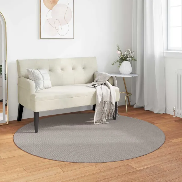 vidaXL Binnen kleed LUGO Crème-taupe Ø 200 cm Polyester, foto 2