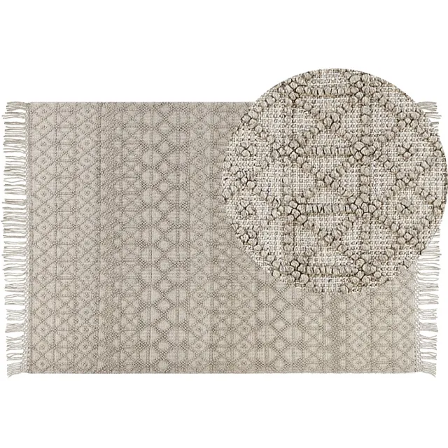 Beliani ALUCRA - Modern vloerkleed - Zandbeige - Wol