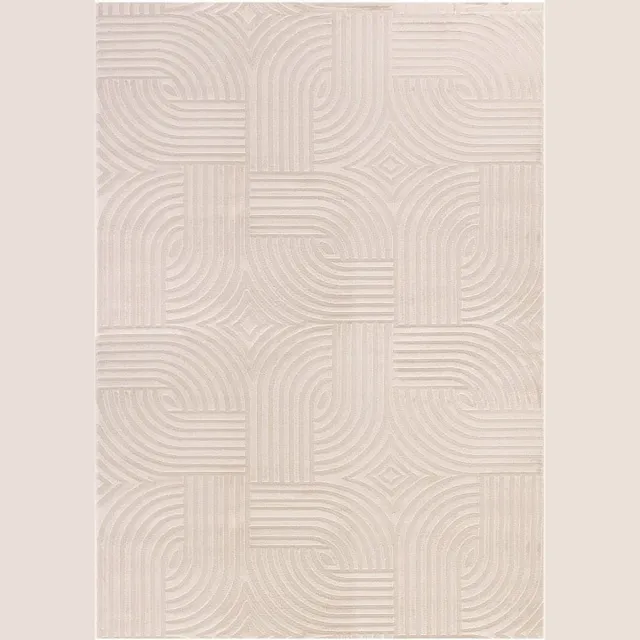 flycarpets Cara Modern Japandi Architectura Vloerkleed - Beige