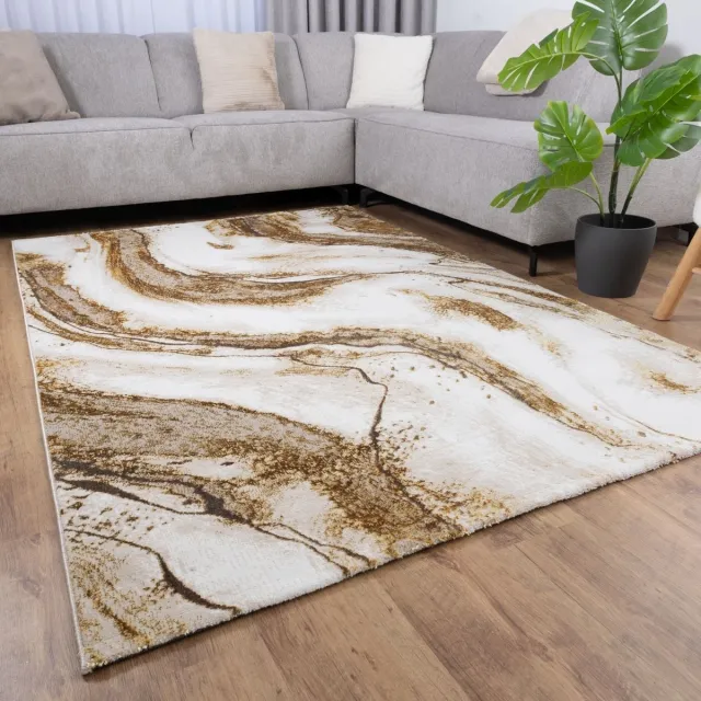 Koho Carpets Beige Tapijt Laagpolig Vloerkleed Koho Marble Lux - 280x380cm- Modern - Woonkamer - Salon - Slaapkamer - Eetkamer