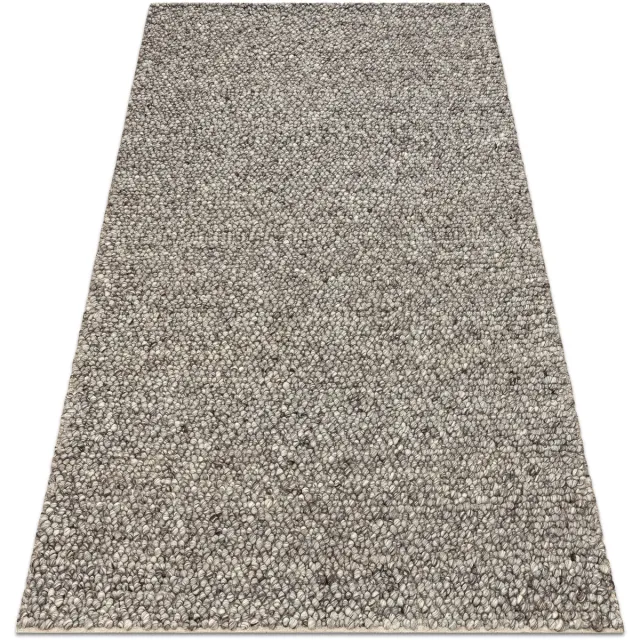 RUGSX Kleden Rugsx Wollen tapijt TAHAR 99005 antraciet - HANDGEWEVEN 200x290 cm Zwart