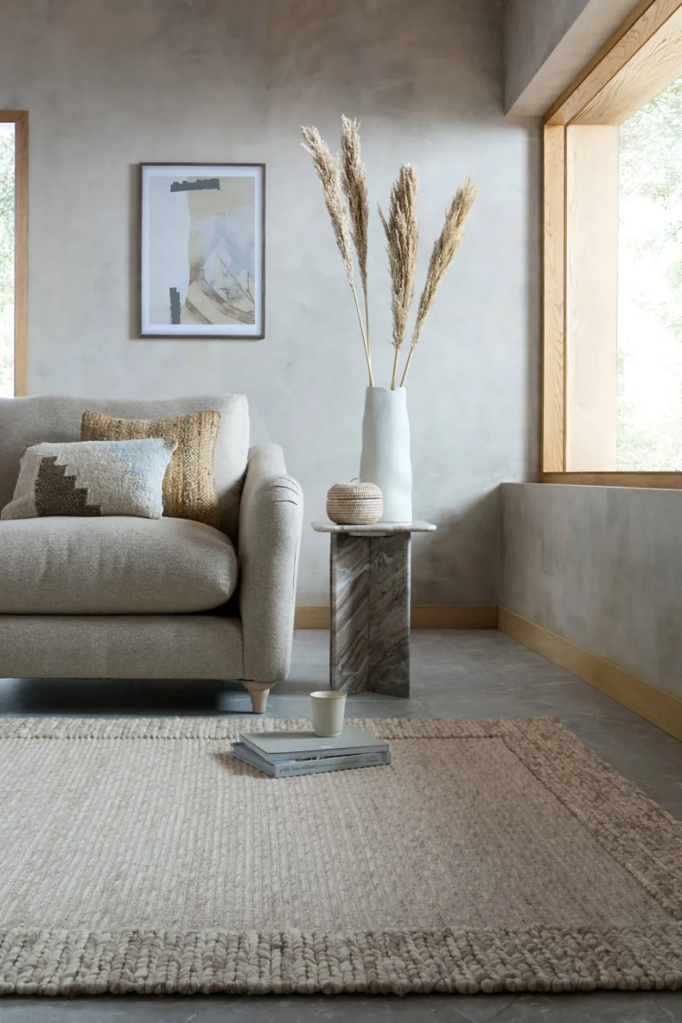 Flair Rugs Rue Plait wollen vloerkleed naturel, foto 2