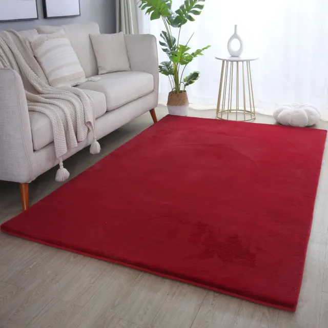 flycarpets Teresa Hoogpolig Fluffy Vloerkleed - Rood - 240x340 cm