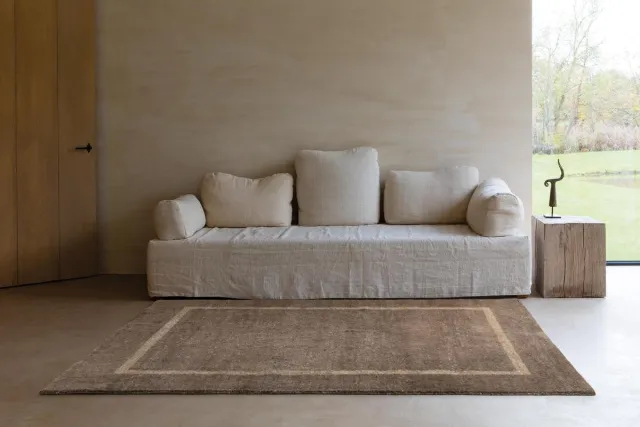 Ligne Pure Transform Vloerkleed/tapijt - Bruin Beige Vierkant