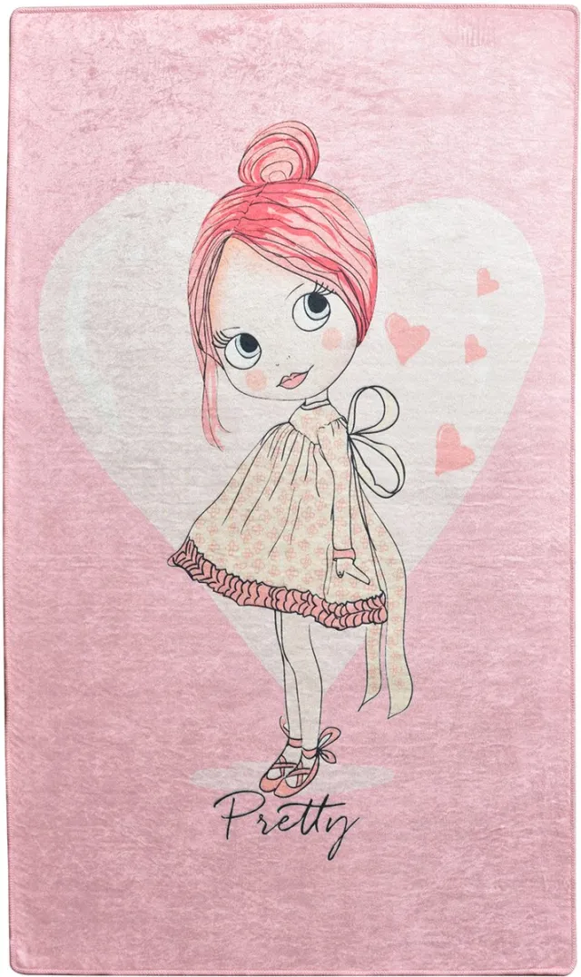Bosdela Kinder- en Babykleed Mooi Wasbaar vloerkleed voor kinder- en babykamers, 100x160 cm, zacht, ideaal voor speelkamers en verschoonruimtes. roze