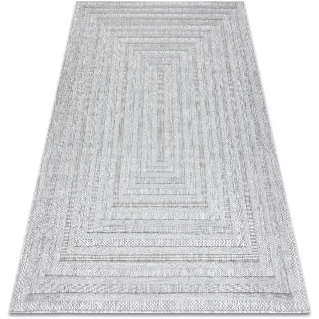 RUGSX Kleden Rugsx Tapijt SANTO SISAL 0999 geometrisch grijs 200x290 cm