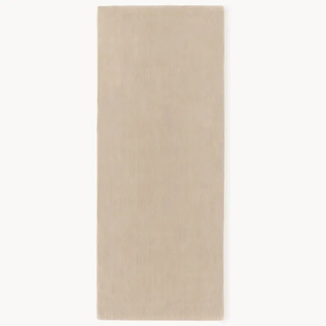 Westwing Collection Handgeweven wollen vloerkleed Zayne Beige