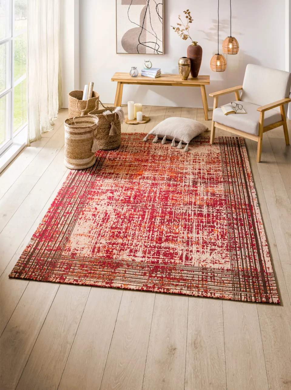 vloerkleed vintage rood, foto 2