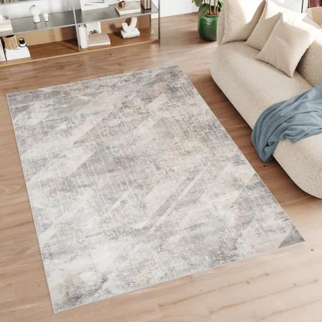 Tapiso Feyruz Vloerkleed Creme Woonkamer Laagpolig Abstract Tapijt