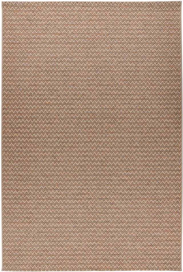 Padiro platgeweven vloerkleed met zachte uitstraling 160 x 230 cm - lichtbeige - modern effen ontwerp - voor binnen en buiten - voor vloerverwarming - van polypropyleen