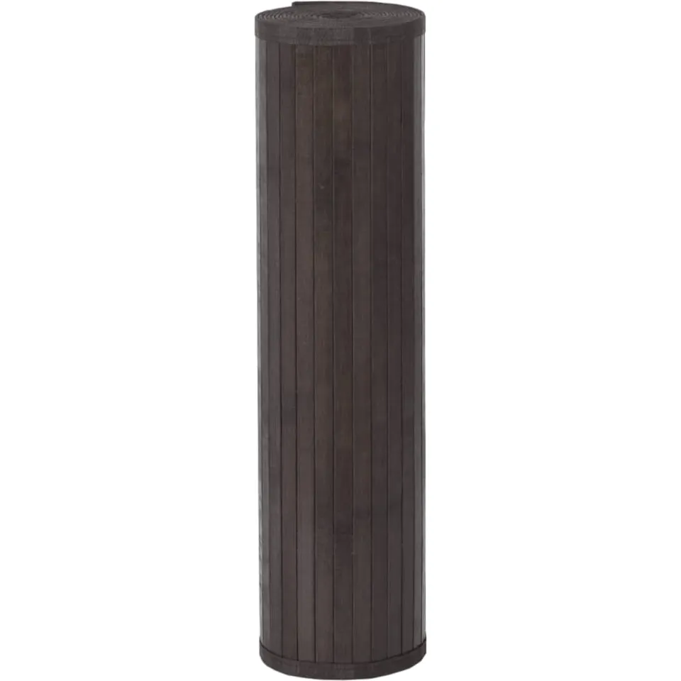 vidaXL Vloerkleed rechthoekig 80x100 cm bamboe donkerbruin bruin