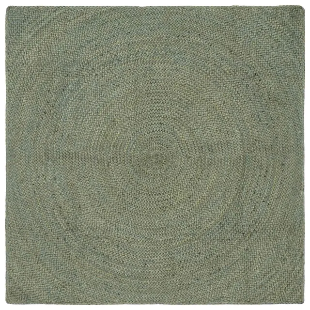 vidaXL Gebied Tapijt Olijfgroen 160 x 160 cm Jute