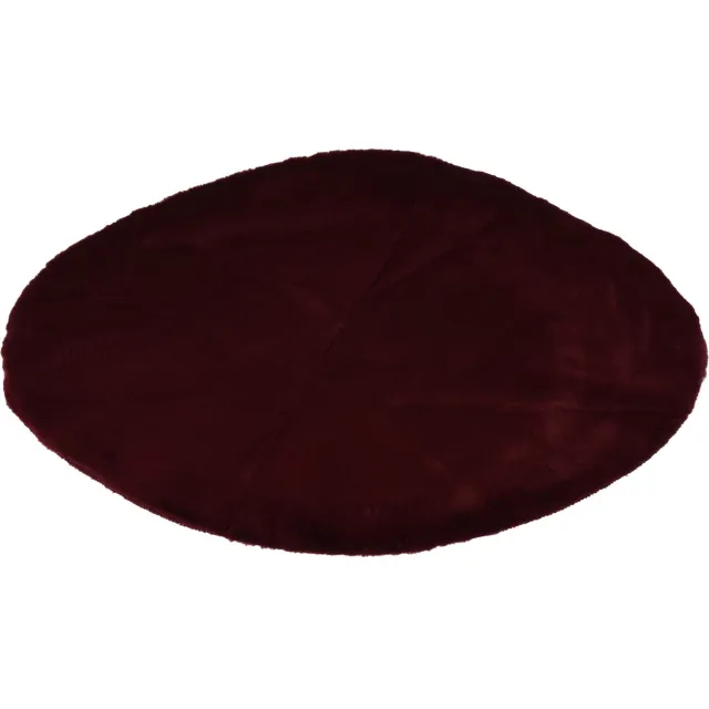 Home & Styling Collection Home Styling Collection - Rond vloerkleed voor de woonkamer van zacht imitatiebont, Ø 80 cm - bordeauxrood