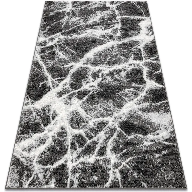 RUGSX Kleden Rugsx Tapijt BCF Morad MARMUR marmer - antraciet 140x200 cm Zwart