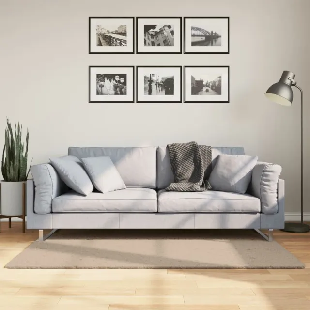 vidaXL Vloerkleed HUARTE laagpolig zacht wasbaar 80x150 cm zandkleurig Bruin
