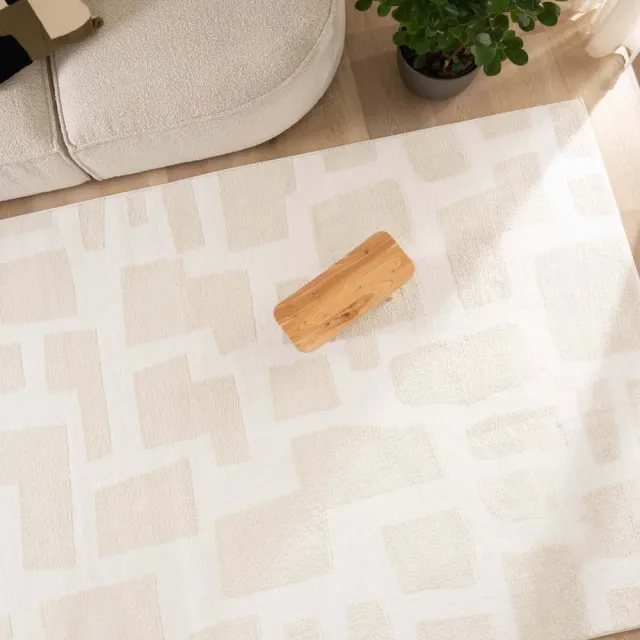 Nordic Weavers Scandinavisch vloerkleed - Contour Stone crème 100x200