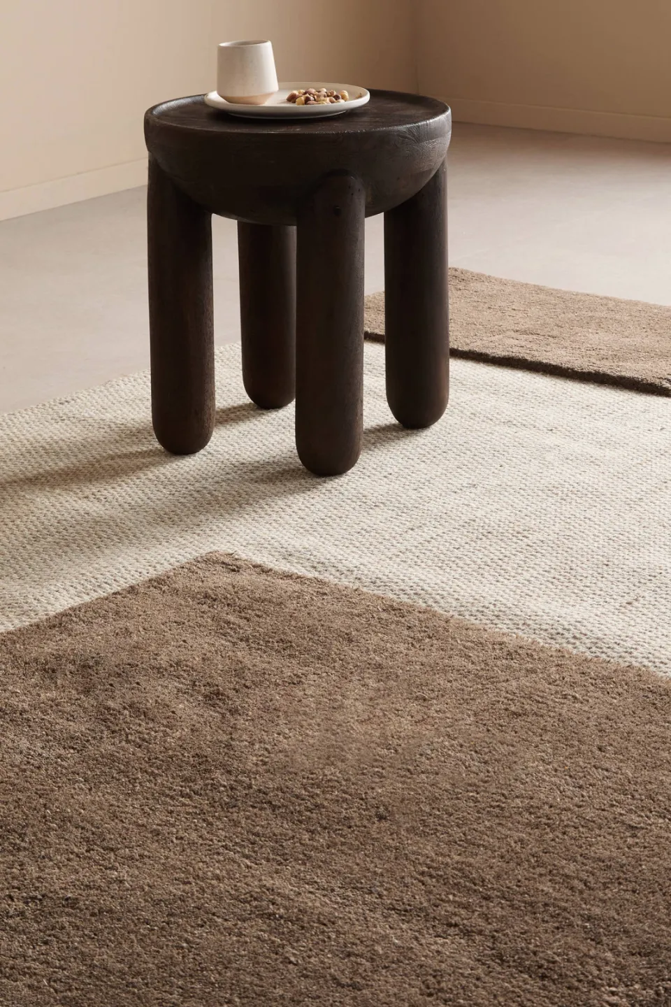 Studio LIVIT Basrah wollen vloerkleed grijs/bruin, foto 4