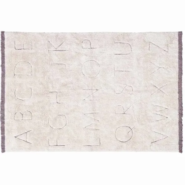 Lorena Canals Gerecycled vloerkleed - RugCycled ABC - 140 x 200 cm off-white